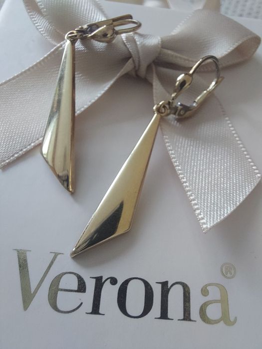 Złote kolczyki Verona 333 8k 8ct wiszące sople  bigiel francuski