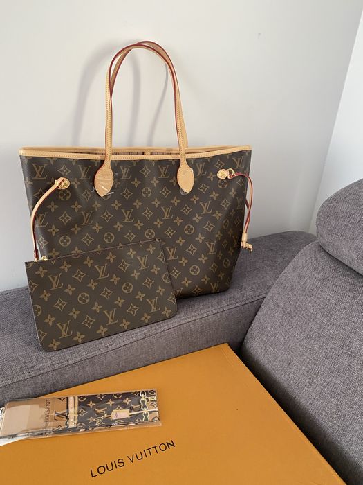 Torebka damska LV Louis Vuitton Neverfull MM Monogram skóra naturalna