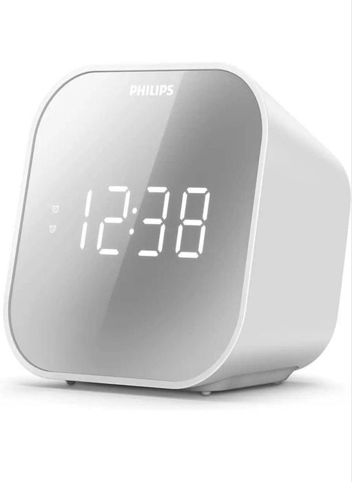 Philips TAR4406 Радіобудильник з дзеркальним LED-дисплеєм, FM-радіо, подвійним будильником та функцією Snooze