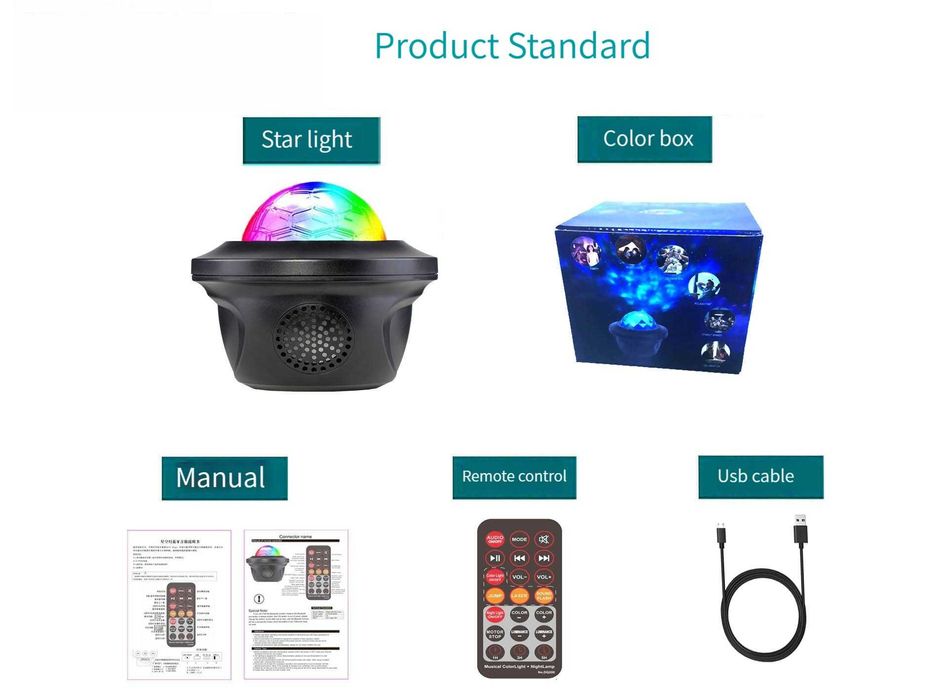 Lampa Gwiazdy Na Noc, na Imprezę