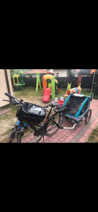 Przyczepka rowerowa 2 osobowa Qeridoo. Hamak, adapter. Zestaw.