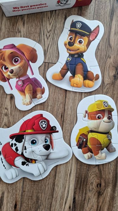 Moje pierwsze puzzle  Psi Patrol Skye Marshall Chase i Rubble
