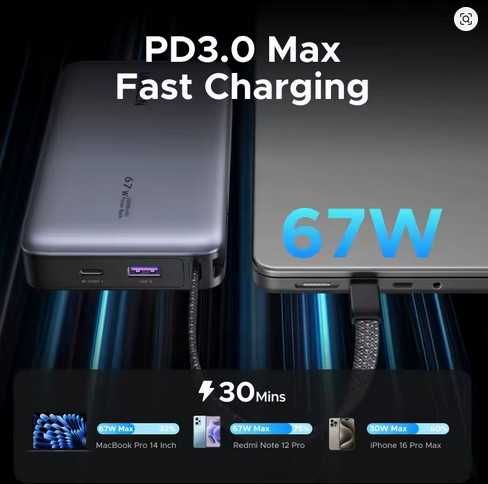 Павербанк UGREEN 20000 mAh 67Вт. PowerBank Оригінал, новий