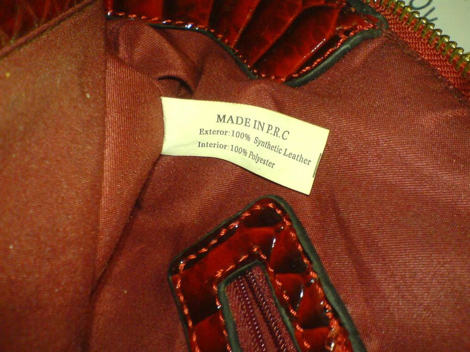 TOREBKA DAMSKA SKÓRA WĘŻA CZERWIEŃ 35x23x16 Zamki sprawne st.bar.dobry