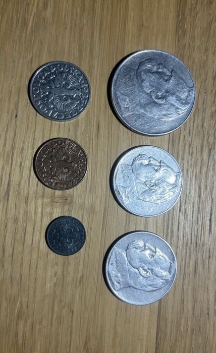 Zestaw monet 2RP Polska 1923-39 SREBRO, 5 zl orzel strzelecki