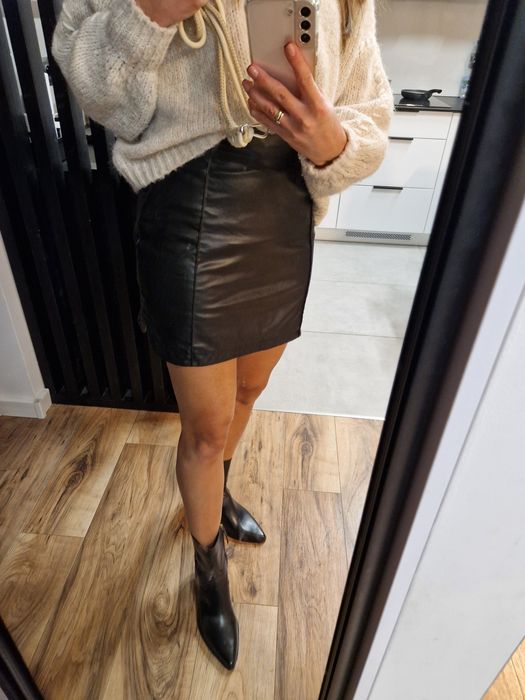 Spodnica zara skórzana eko skóra M/L