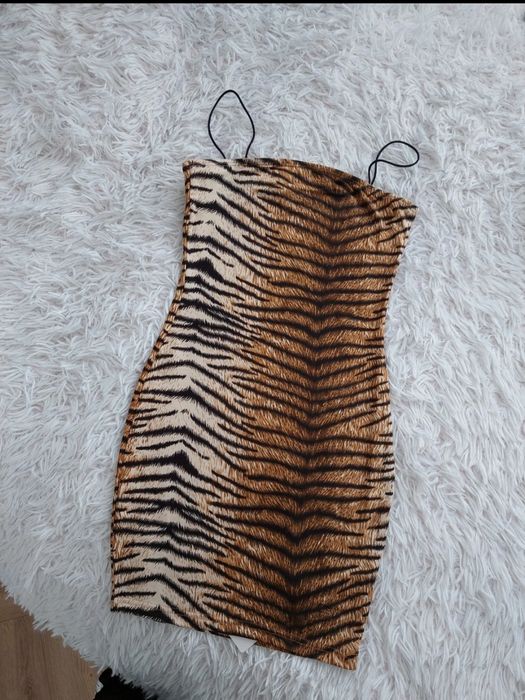 Sukienka wzór tygrys na ramiączkach nowa z metką