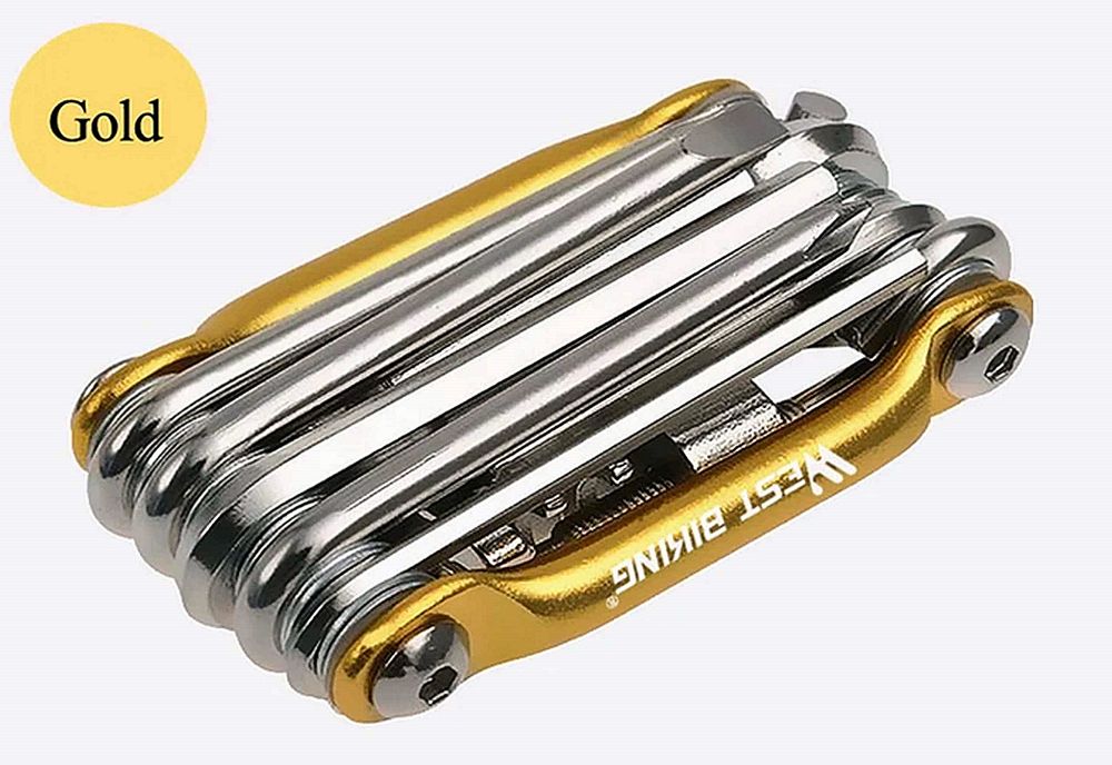 WESTBIKING Multitool Zestaw Narzędzi do Rowerów 187g GOLD
