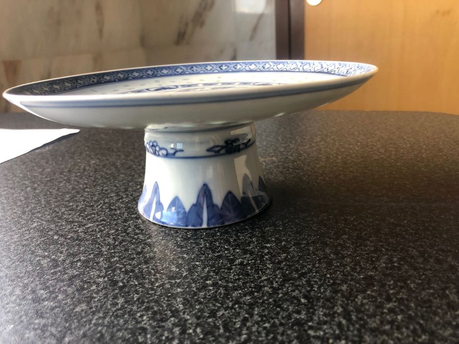 Prato porcelana chinesa com pé