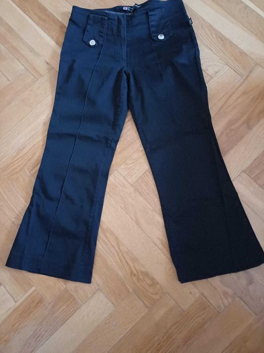Spodnie dzwony czarne, nowe -  w pasie 65cm. długosc75cm.