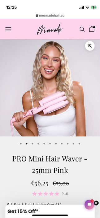 PRO Mini Hair Waver - 25mm Pink