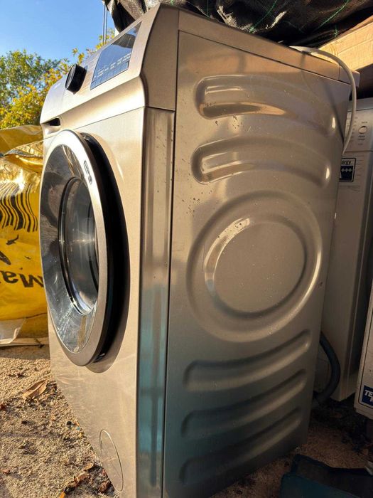 Hisense WFQP8014EVMT lavar a vapor, 8 kg, porta XL, Inox, Classe A