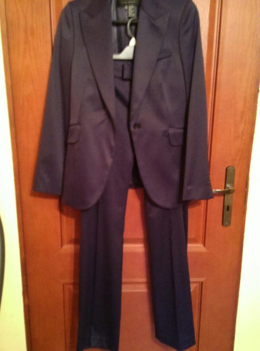 Zara komplet damski S 36 marynarka spodnie granat