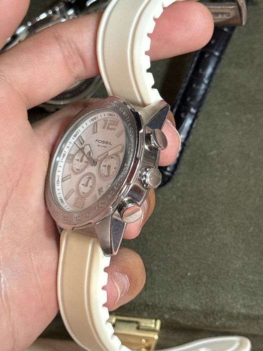 Relogio branco, fossil