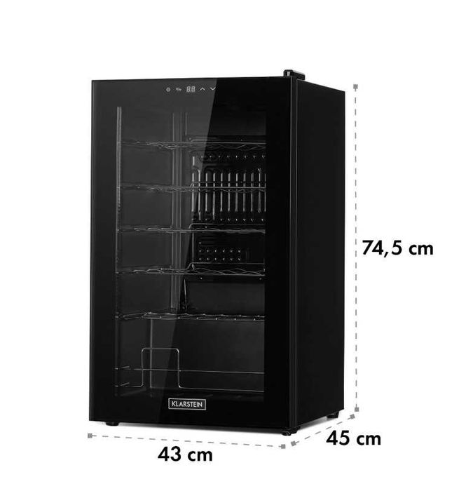 LODÓWKA NA WINO WINIARKA 43cm 24 Butelki Winiarka Wolnostojąca Czarna