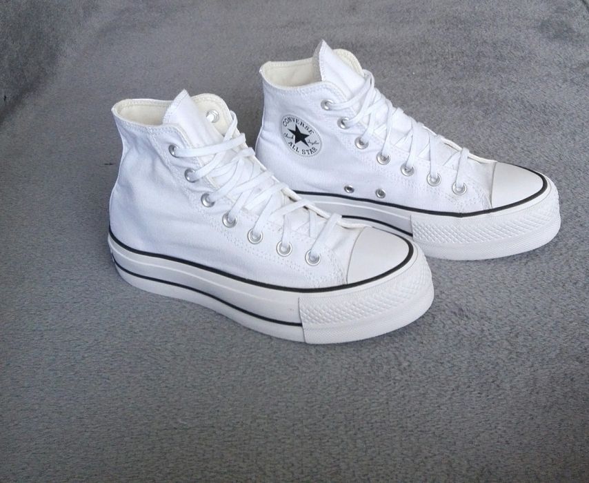 Converse all Star platform białe buty sportowe trampki rozm 37