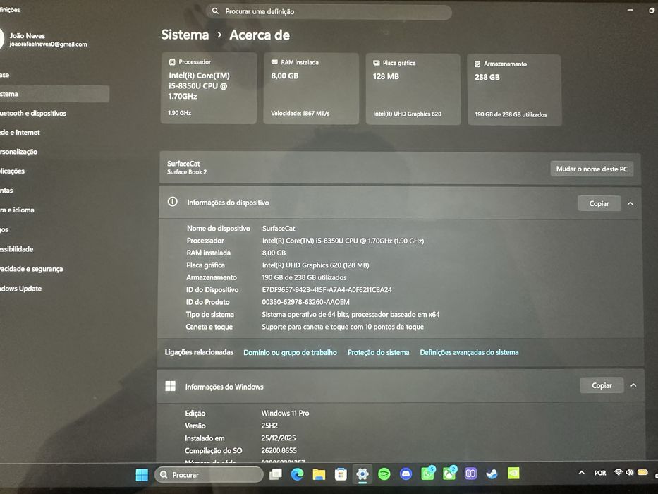 Microsoft Surface Go 2 | Intel Core i5 | 8GB RAM | SSD 256GB | Excelente Estado