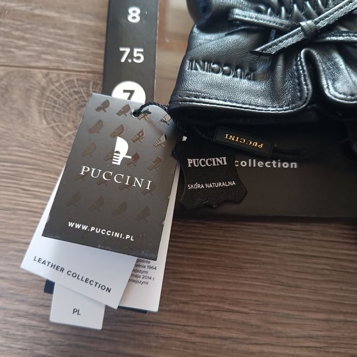 nowe oryginalne rękawiczki skórzane Puccini