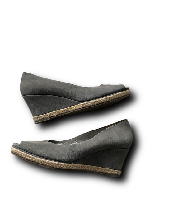 Obuwie damskie buty espadryle Zanon & Zago Shoes 40 szare koturn zamsz