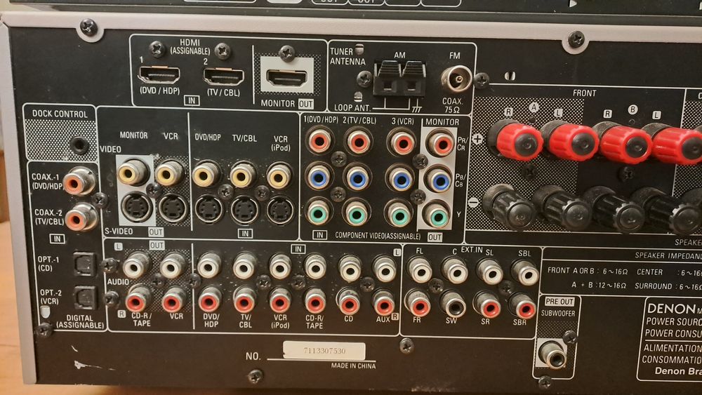 Amplificador e DVD Denon 7.1