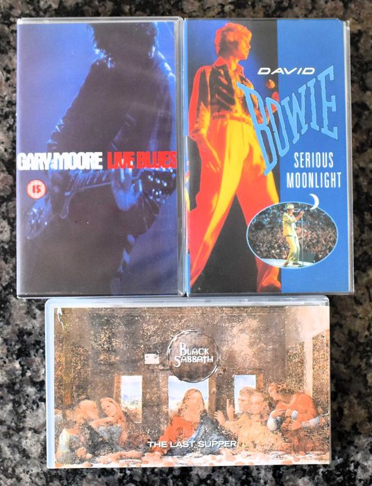 VHS - Cassetes de Música Rock de Vários Géneros
