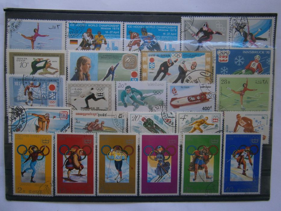 47 selos sobre Jogos olímpicos de Inverno todos diferentes