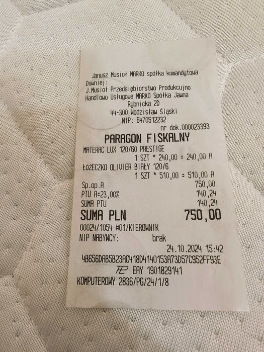 Łóżeczko dziecięce Olivier