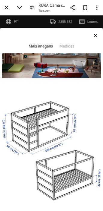 Cama Kura Ikea (criança)