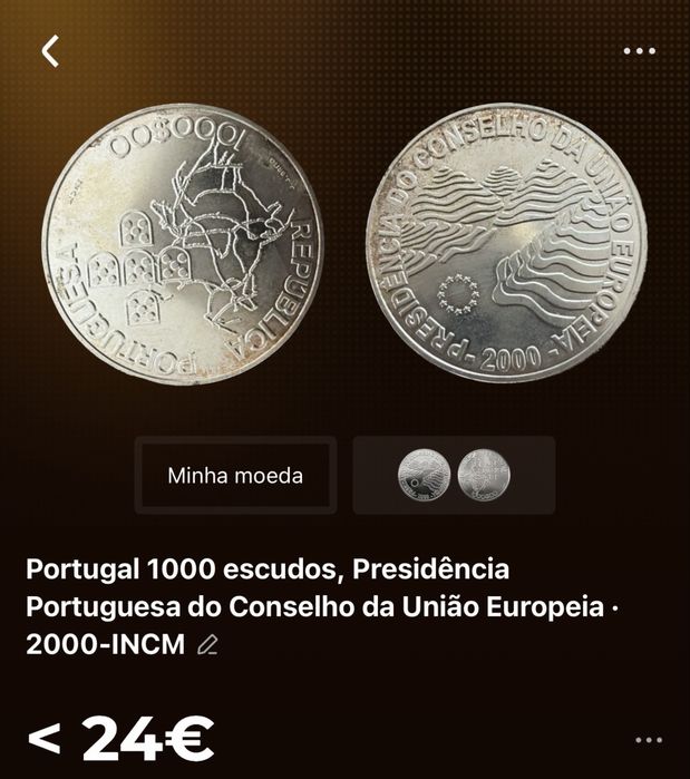 Portugal 1000 escudos, Presidência Portuguesa do Conselho da União Europeia • 2000-INCM