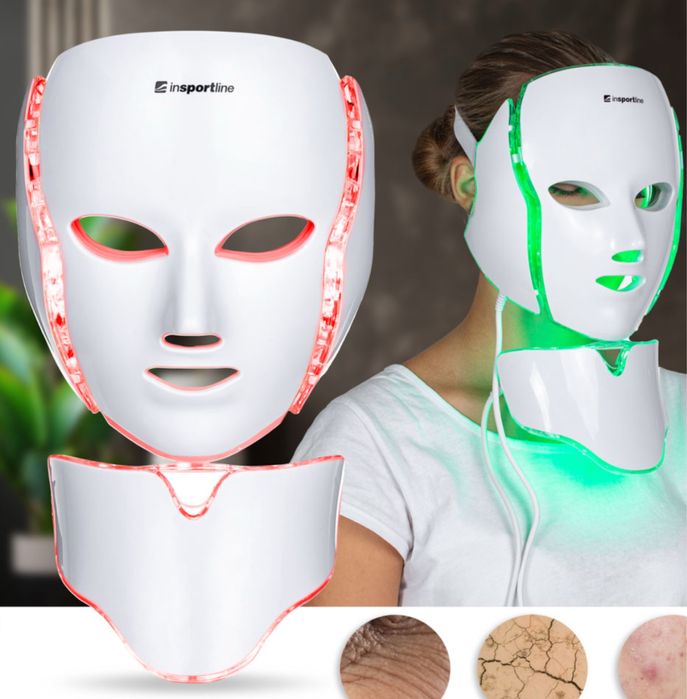 Nowa Profesjonalna jak nowa Maska LED zmarszki Insport line twarz