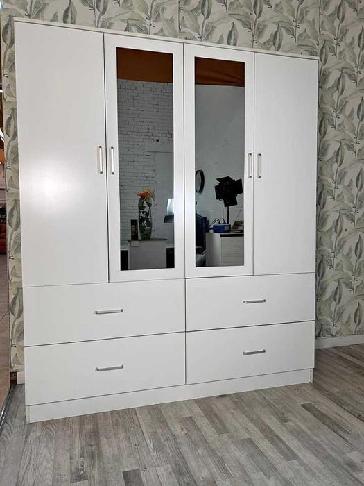 oferta roupeiros novos de 4 portas com espelho portes grátis