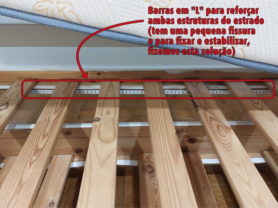 Cama individual branca com gavetão de arrumação