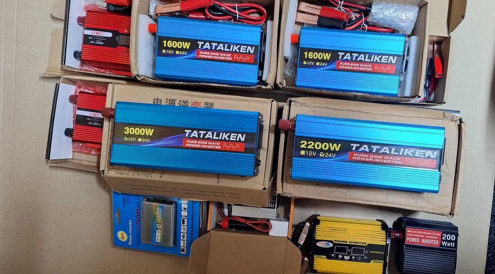 Топ Инверторы 12В-24В-220В-1000W-3000W (чистый синус)