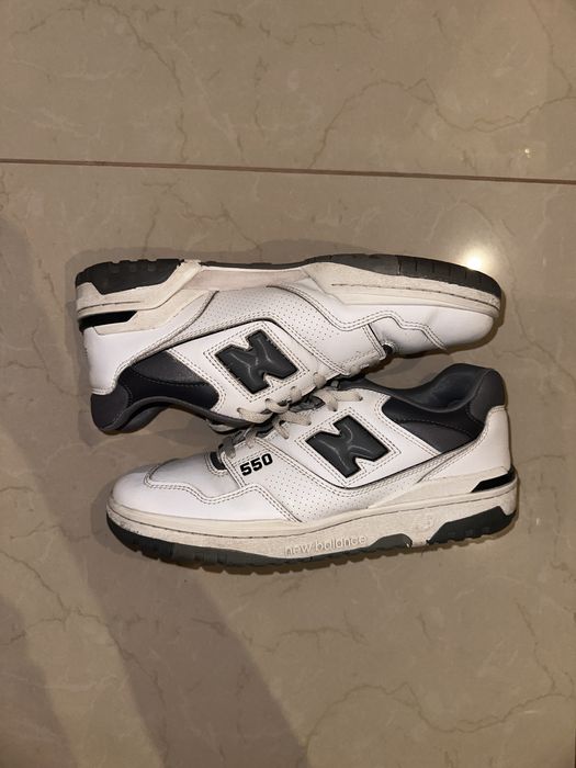 NB 550 OG Grey White Buty Męskie Retro Style Streetwear Look