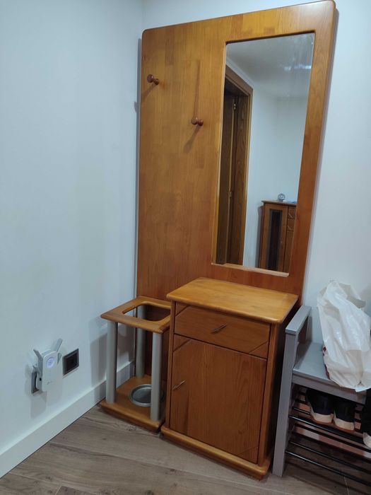 Móvel Entrada Hall Bengaleiro + Espelho