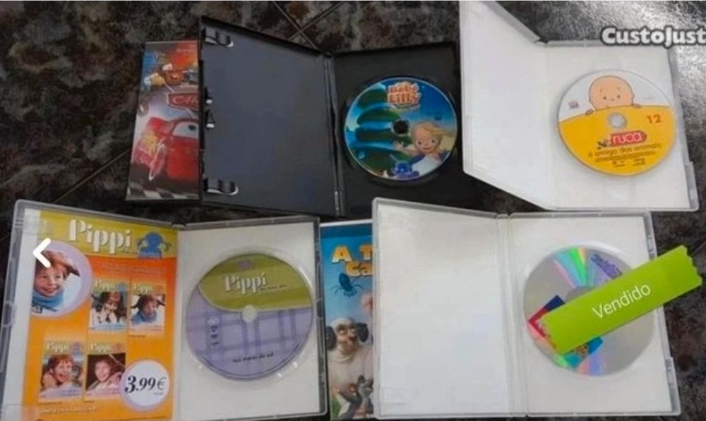 Vendo 4 DVDs (Cars, etc)