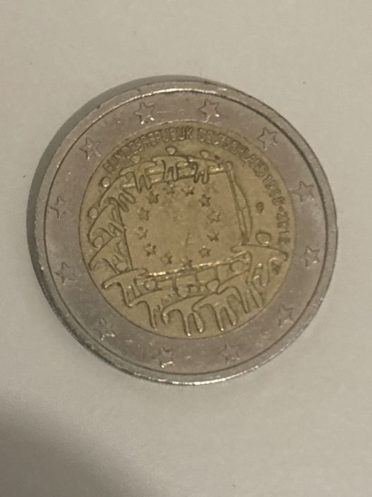 Moeda 2 € com erro de escrita (Bundesrepublik Deutschland)