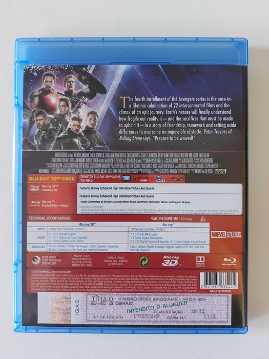 Filmes Originais Blu-ray MARVEL
