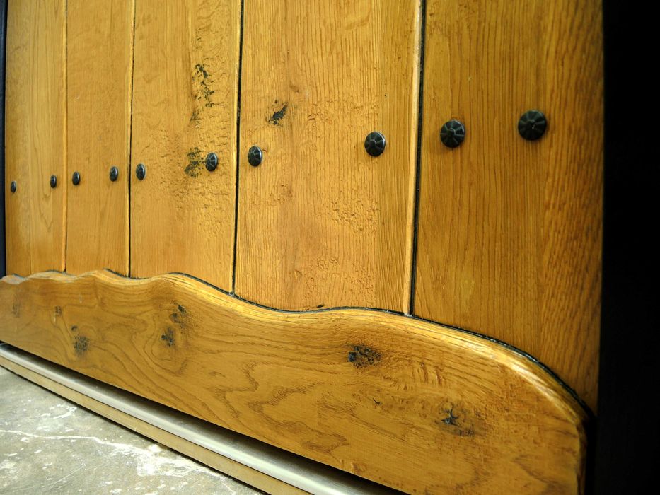 Drzwi DŁUGOSZ drewniane zewnętrzne wejściowe góralskie dębowe GOTOWE