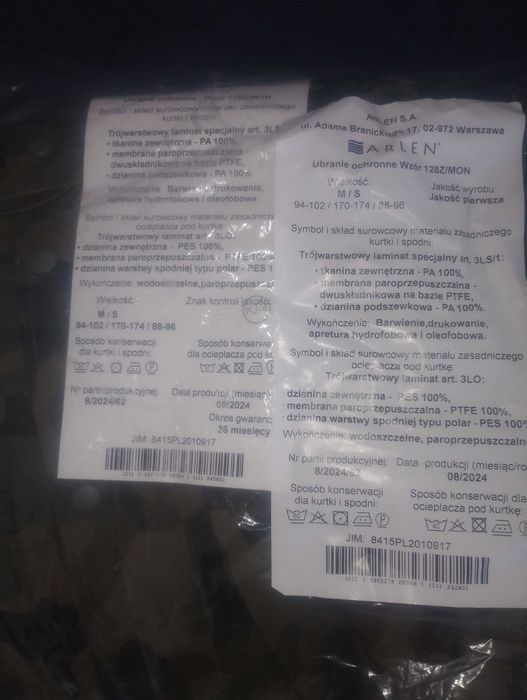 Sprzedam ubranie ochronne nowe nie używane wzór 128Z