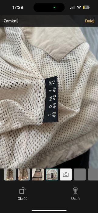 Beżowa cienka kamizelka bezrękawnik na jesień 42 męski mężczyzna