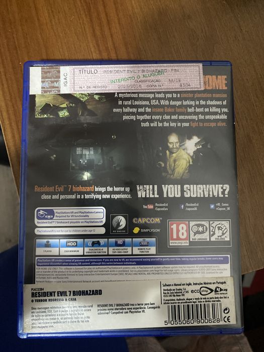 Jogo Resident Evil 7 PS4