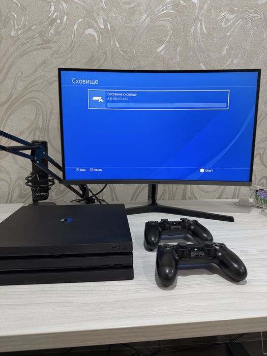 Sony PlayStation 4 Pro 1TB + 2 геймпади + MK11