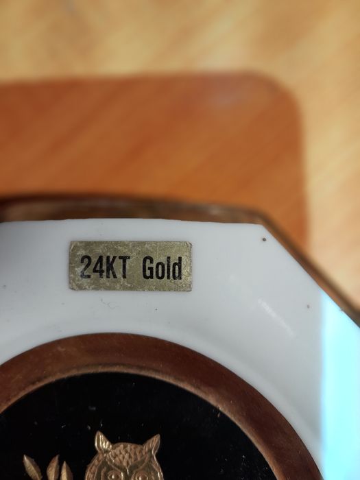 Joia Japão 13 cm  porcelana e ouro e prata  de lei grande Lu