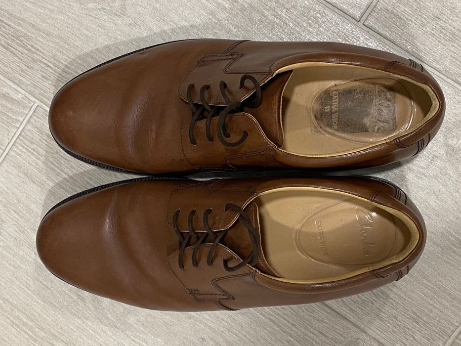 Шкіряні туфлі Clark’s, розмір 45-46