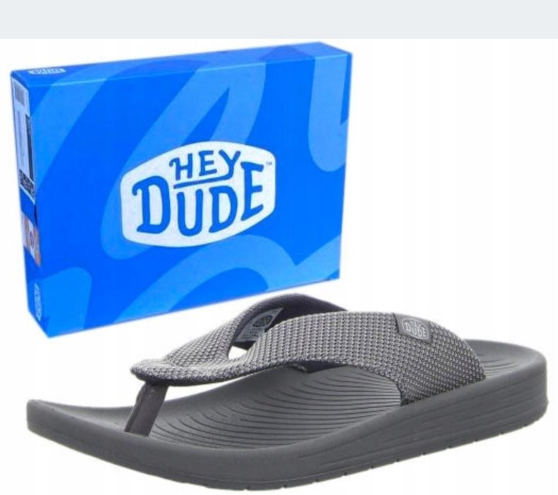 -70% Hey Dude męskie klapki japonki Milo Grey r. 40