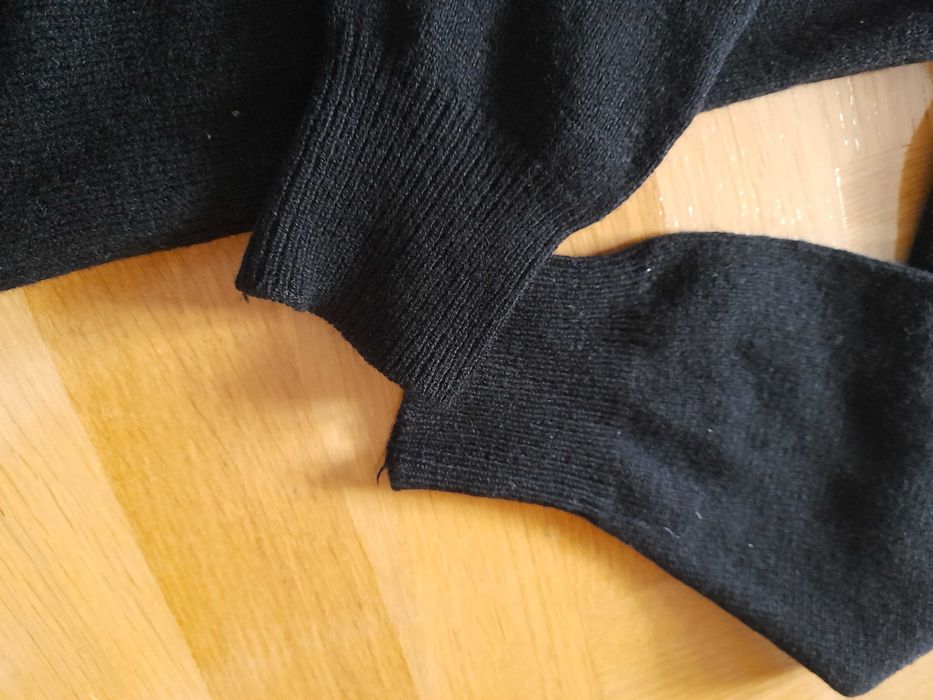 St. Michael pure new wool czarny sweter kardigan 42 100% wełna