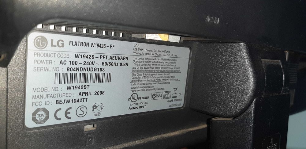 Monitor LG Flatron W1942S