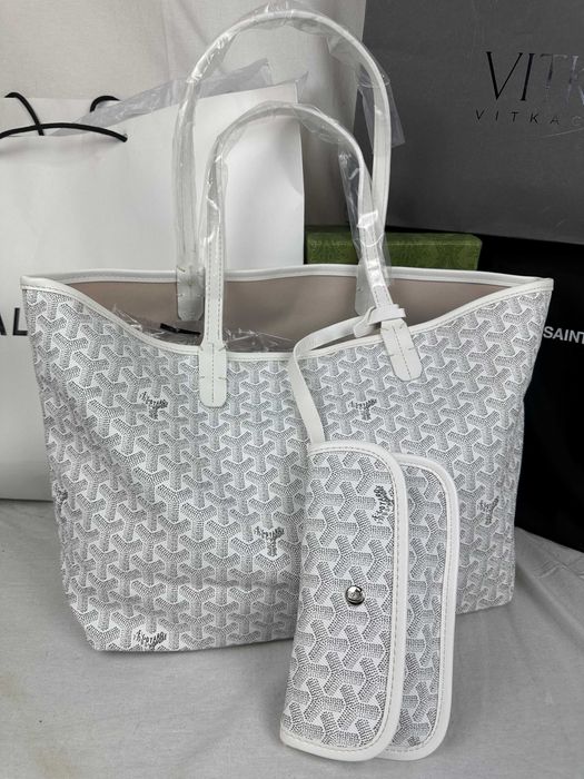 Torba biznesowa komplet Torebka damska Goyard Paris monogram biała