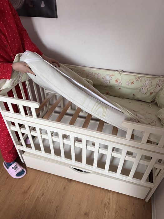 Дитяче ліжечко "Човник" (Лодочка) з маятником і ящиком